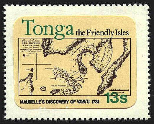 Карта острова Вавау