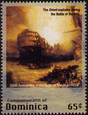 Взрыв французского корабля «L’Orient»