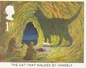 Кошка выходит из пещеры