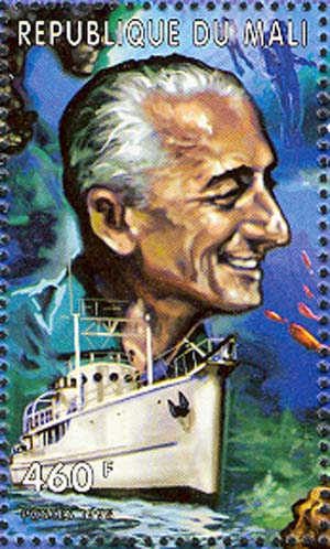 Портрет Кусто, корабль «Calypso»