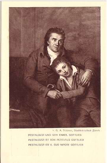 Иоганн Песталоцци с сыном Готлибом