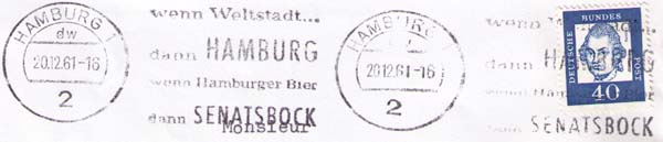 Гамбург. Гамбургское пиво Senatsbock
