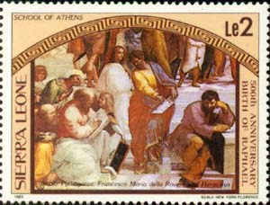 Пифагор, Парменид, Гераклит и Гипатия